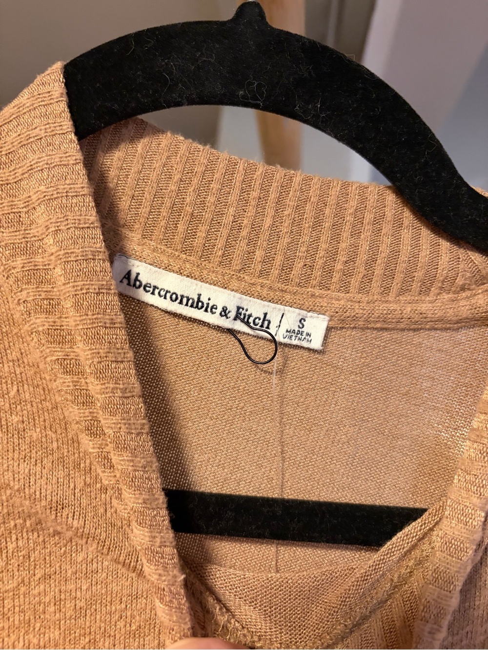 Abercrombie & Fitch Tan Sweater Dress w/ Tie- Size Small - Picture 7 of 10